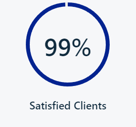 99 percentage Satisfied Clients icon